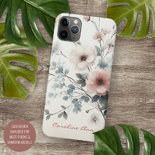Case-Mate iPhone Case Fleurs aquarelles délicates de classe sophistiquée