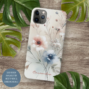 Case-Mate iPhone Case Fleurs aquarelles délicates et sophistiquées de cl
