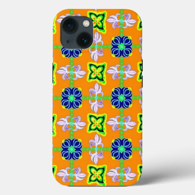 Coques Case-Mate iPhone Fleurs Artdeco dans le style rétro (Verso)