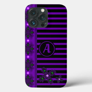 Case-Mate iPhone Case Fleurs Artdeco en style rétro avec monogramme
