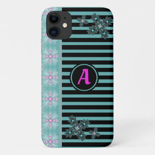 Case-Mate iPhone Case Fleurs Artdeco en style rétro avec monogramme