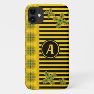 Case-Mate iPhone Case Fleurs Artdeco en style rétro avec monogramme