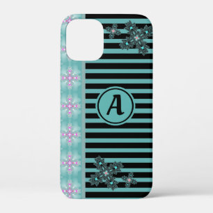 Case-Mate iPhone Case Fleurs Artdeco en style rétro avec monogramme