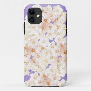 Coque iPhone 11 fleurs blanches