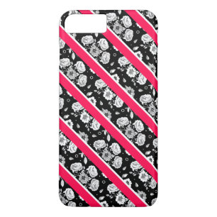 Coque Case-Mate Pour iPhone Fleurs blanches blanches roses mignonnes rayures