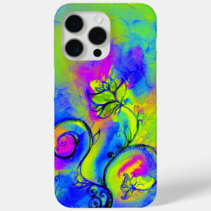 Coque iPhone 15 Pro Max FLEURS BLANCHES rose jaune vert violet