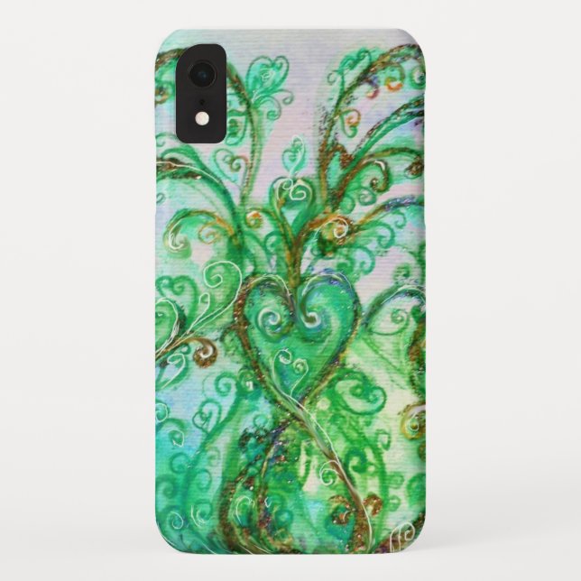 Coques Case-Mate iPhone FLEURS BLANCHES vert turquoise clair blanc (Dos)