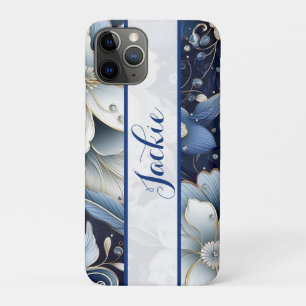 Case-Mate iPhone Case Fleurs Bleu Foncé