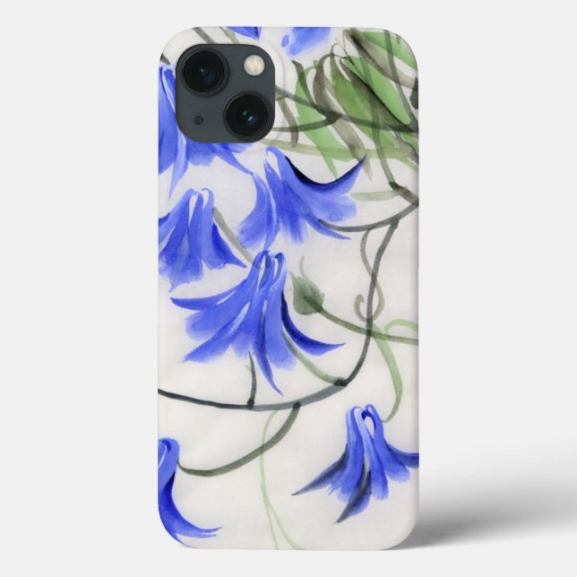 Coques Case-Mate iPhone Fleurs bleues (Verso)