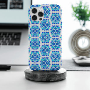 Coque iPhone 15 Pro Max Fleurs Bleues, Motif De Fleurs, Modèle Floral