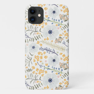Case-Mate iPhone Case Fleurs botaniques bleues douces