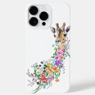 Coque Pour Pour iPhone 14 Pro Max Fleurs colorées Giraffe Peinture Printemps