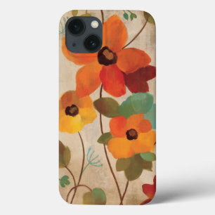 iPhone 13 Case Fleurs colorées sur un arrière - plan blanc