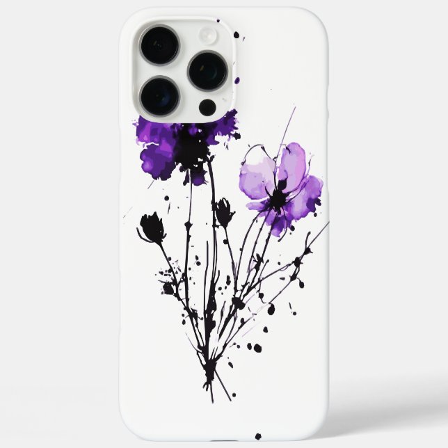 Coques Case-Mate iPhone Fleurs d'aquarelle Abstraites (Verso)