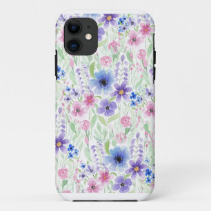 Case-Mate iPhone Case Fleurs d'aquarelle violet rose du pays