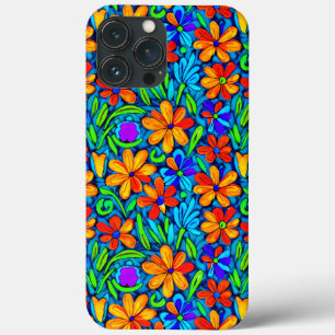 Case-Mate iPhone Case Fleurs d'art populaire colorées vives