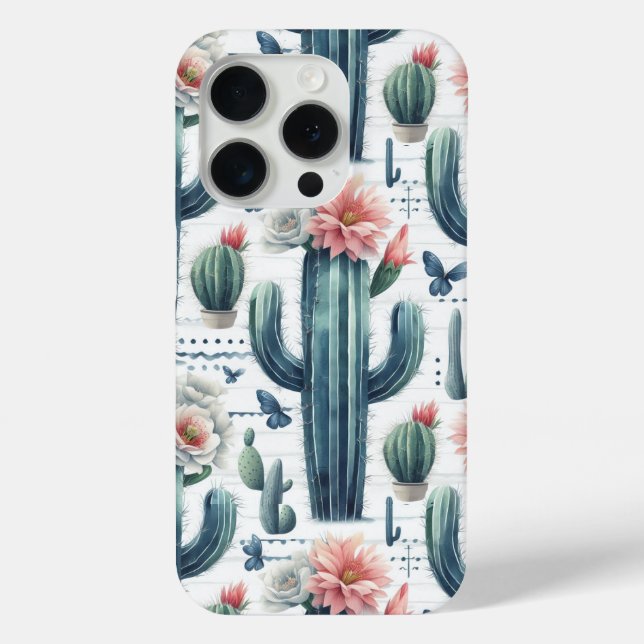 Coques Case-Mate iPhone Fleurs de cactus (Verso)