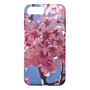 Coque iPhone 8 Plus/7 Plus Fleurs de cerisier Sakura Étoiles rouges