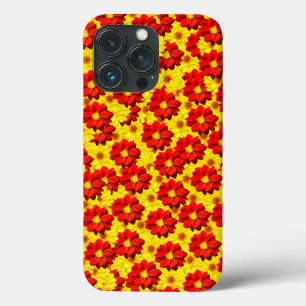 Case-Mate iPhone Case Fleurs de dahlia rouges et jaunes