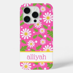 Coque iPhone 15 Pro Fleurs de Hippie Rétro Motif Daisy