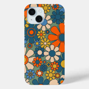 Coque Pour iPhone 15 Fleurs de Jardin Rétro Motif Floral