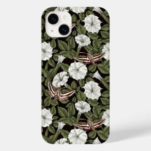 Coque Pour iPhone 14 Plus Fleurs de lune et sphinx Mois