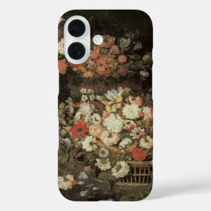Coques iPhone 16 Fleurs de nature morte, floral baroque vintage