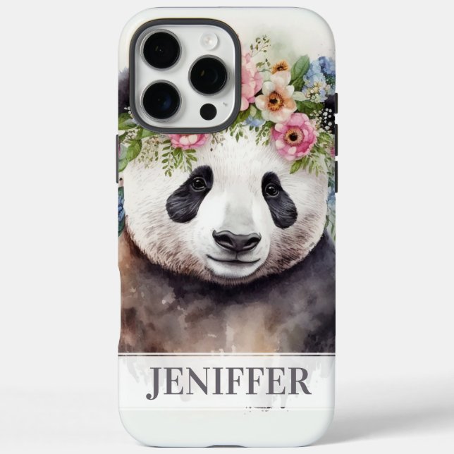 Coques Case-Mate iPhone Fleurs de Panda Aquarelle                          (Verso)