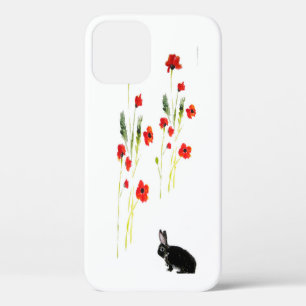 Case-Mate iPhone Case Fleurs de pavot lapin Art lapin