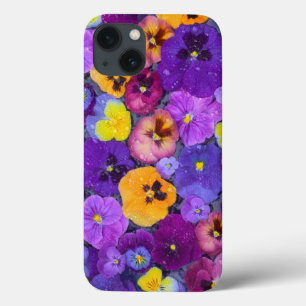 Case-Mate iPhone Case Fleurs de pensée flottant dans un bain d'oiseaux a