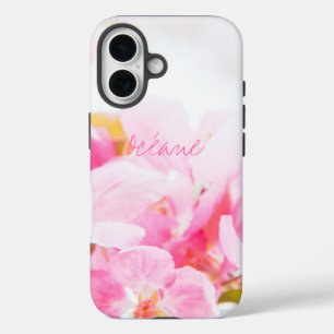 Coques iPhone 16 Fleurs de pomme rose