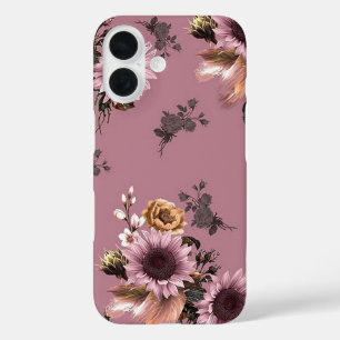 Coques iPhone 16 Fleurs de soleil Boho