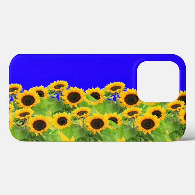 Coques Case-Mate iPhone Fleurs de soleil - drapeau ukrainien Paix Liberté  (Verso (horizontal))