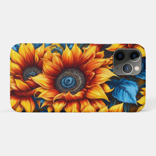 Case-Mate iPhone Case Fleurs de soleil jaune rouge et bleu