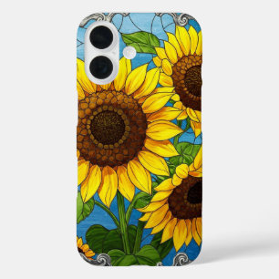 Coques iPhone 16 Fleurs de soleil vibrantes