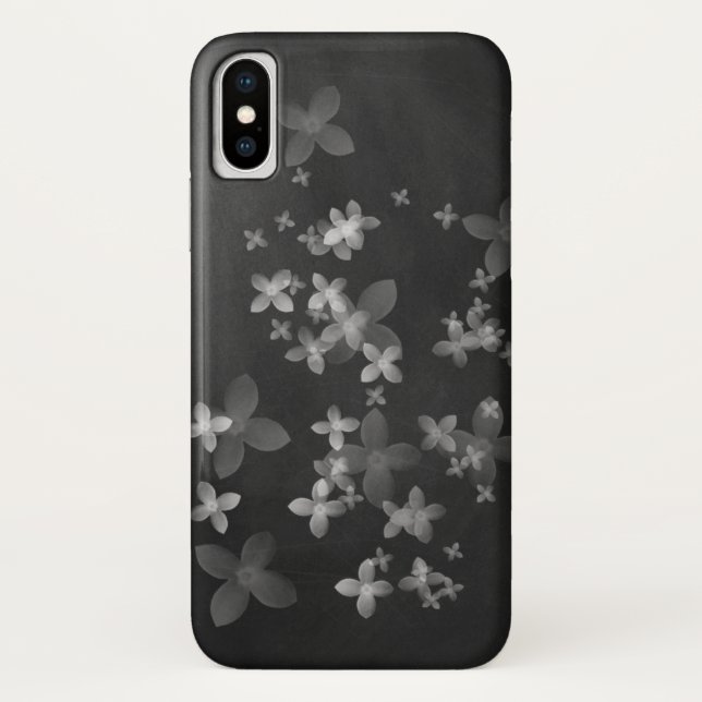 Coques Case-Mate iPhone fleurs de tableau noir (Dos)
