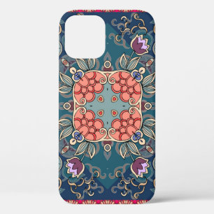 Case-Mate iPhone Case Fleurs de tulipe Lilac, cadre fleuri ornemental.