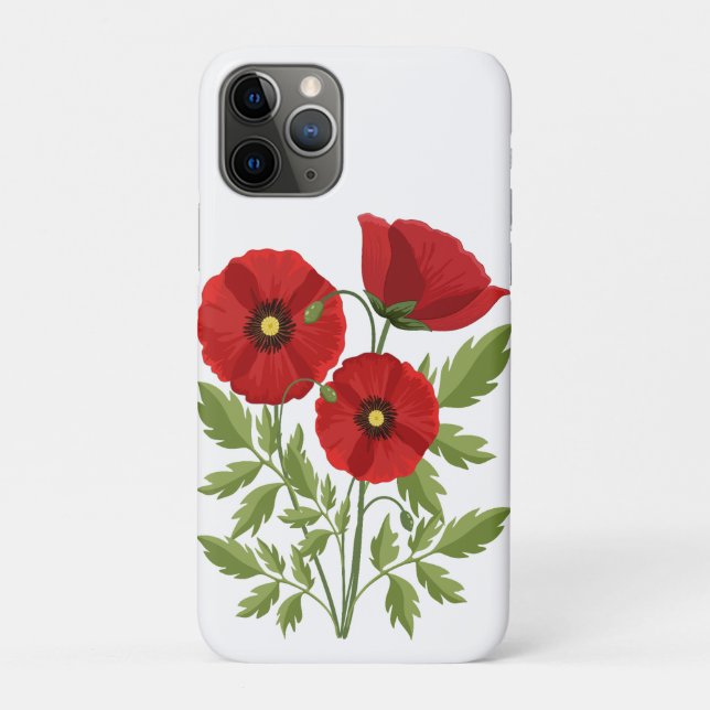 Coques Case-Mate iPhone Fleurs d'été joyeuses floraison de pavot (Dos)
