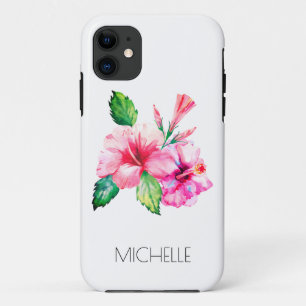 Case-Mate iPhone Case Fleurs d'Hibiscus Tropical à Personnaliser Aquarel