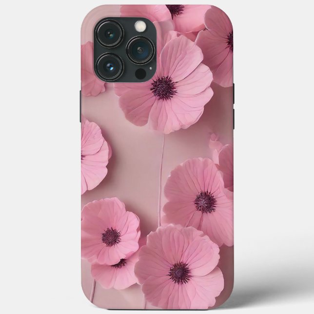 Coques Case-Mate iPhone Fleurs d'hydrangea rose (Verso)