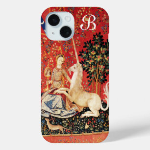 Coque Pour iPhone 15 Fleurs d'Imaginaires, Animaux Monogrammes