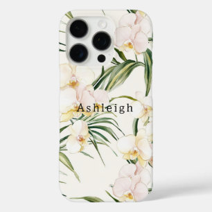 Coques iPhone 16 Pro Fleurs d'orchidées blanches tropicales