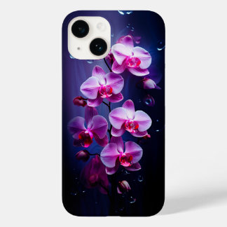 Coque Pour iPhone 14 Fleurs d'orchidées roses de luxe