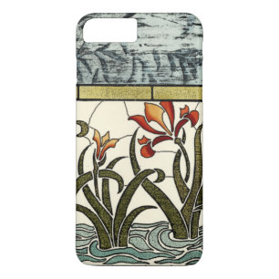 Case-Mate iPhone Case Fleurs en verre tendu avec bordure en tan
