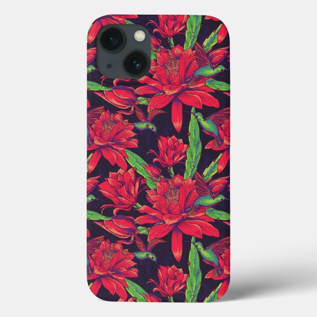 Coques Case-Mate iPhone Fleurs et colibris (Verso)
