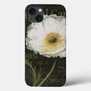 iPhone 13 Case Fleurs et feuille blancs