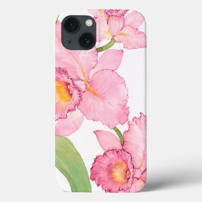 Coques Case-Mate iPhone Fleurs exotiques roses d'aquarelle (Verso)