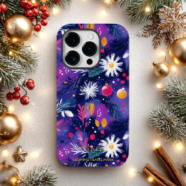 Coque Pour iPhone 14 Pro Fleurs Festives personnalisées et ornements
