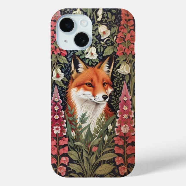Coques Case-Mate iPhone Fleurs Fox et Foxglove William Morris Inspiré (Verso)