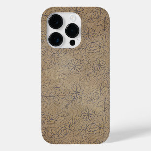 Coque Pour iPhone 14 Pro Fleurs japonaises vintages et Feuilles